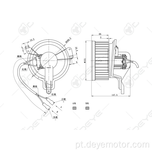 Motor soprador universal de grande venda para PEUGEOT 306